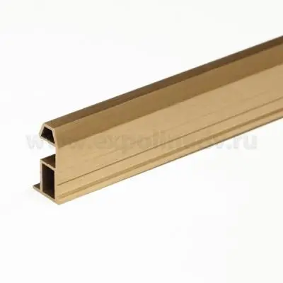 New  пв профиль вертикальный slim 5800мм латунь браш new