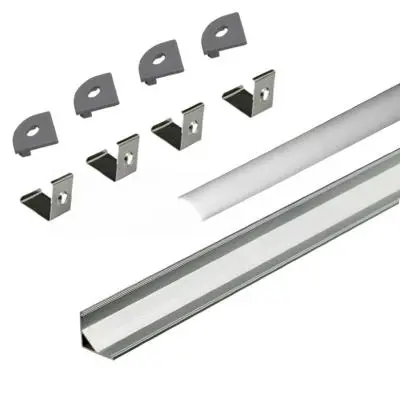 Профиль для светодиодных лент 8мм профиль gls угловой 2.0м 1616w / w-01 для led-ленты, алюминий 