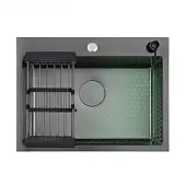 Мойки кухонные Avivacom мойка кухонная aviva модель bd6045, нано черный декор