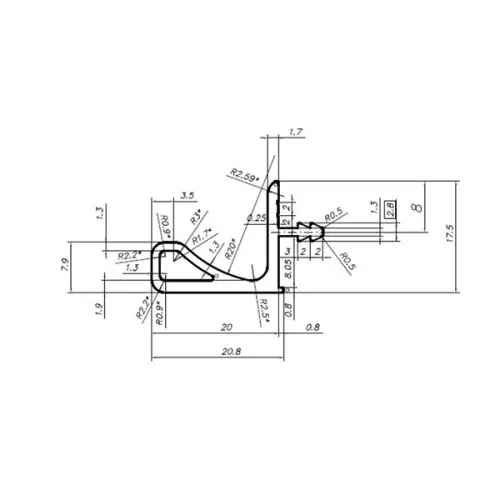 Ручка-профиль горизонтальный для полок 16мм, 4100мм, черный матовый GOLA Rehau Черный матовый ручка-профиль горизонтальный для полок 16мм, 4100мм, черный матовый