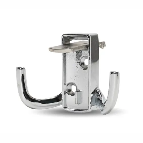 Крючки для одежды крючок 2х рожковый, хром-никель