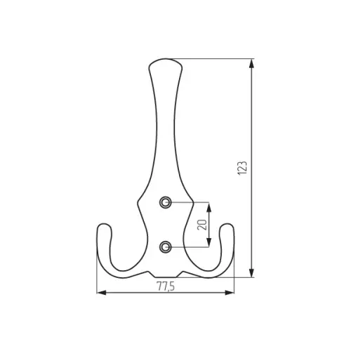 Крючки крючок alba 3х рожковый, золото