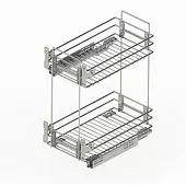 Бутылочницы бутылочница в базу 300 мм квадро с доводчиком gtv, хром