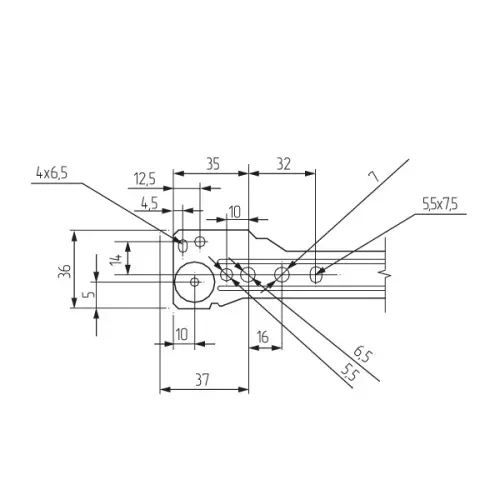 Роликовые направляющие направляющие роликовые 350мм, белые