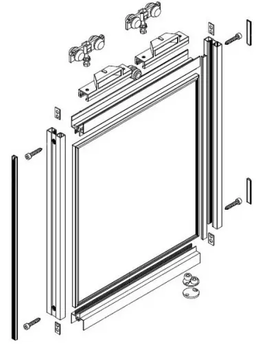 Комплекты подвесных дверей AIR Raumplus комплект профиля-купе раумплюс air s150 на 2 двери, ширина шкафа до 2500 мм, серебро