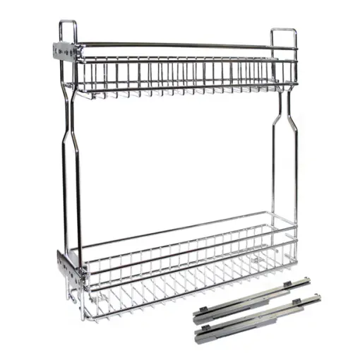 Кухонные корзины, бутылочницы бутылочница в базу 150 мм квадро v с доводчиком, левая