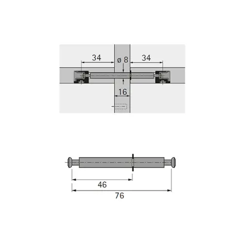 Дюбель двойной Hettich DU 868, 8мм Эксцентрики, стяжки дюбель двойной hettich du 868, 8мм