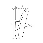 Крючки для одежды крючок r26 1 рожковый, золото браш