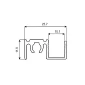 FIT  пгв профиль гориз. верхний slim/fit 5900мм соф тач белый