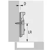 Комплектующие петли мебельные Hettich планка монтажная veosys d2 под прикручивание, без евровинтов