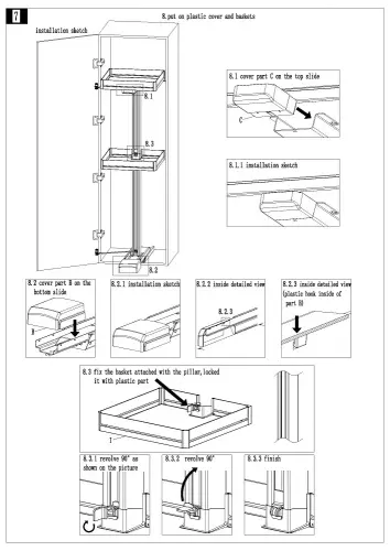 Выдвижные системы для кухонных пеналов колонна выдвижная aircraft в базу на 600 мм, серый