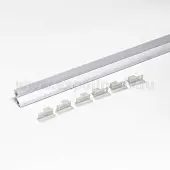 Профиль для светодиодных лент 5мм профиль gls врезной 3.0м 2409w (косое свечение) для led-ленты с рассеивателем, алюминий