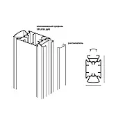 Чёрный  рассеиватель для профиля, l3000 чёрный матовый
