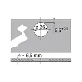 Петли Hettich "Intermat" петля hettich intermat накладная 95°, для стекол, без доводчика