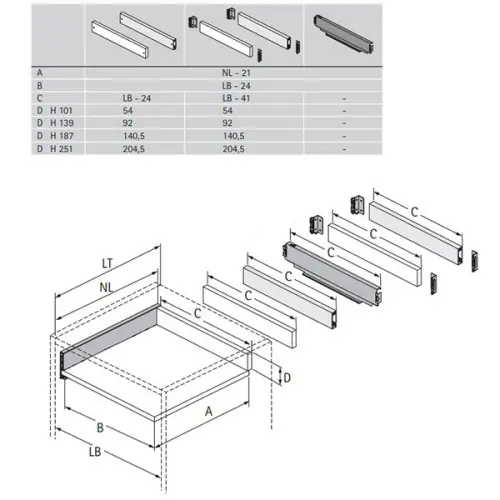 Комплекты ящиков Avantech You комплект ящика avantech you nl-270*101мм, silent system, белый