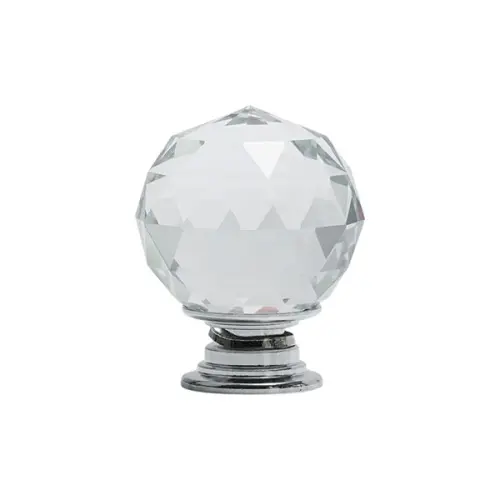 Ручки ручка мебельная crystal 231, алюминий стекло хром