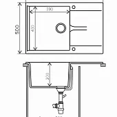 Мойки кухонные Распродажа мойка кухонная polygran модель gals 760 песочный