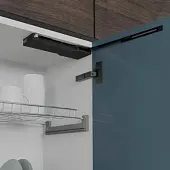 Газлифты, механизмы JET механизм открывания фасада от нажатия  jet touch, усиленный, нагрузка до 25 кг черный