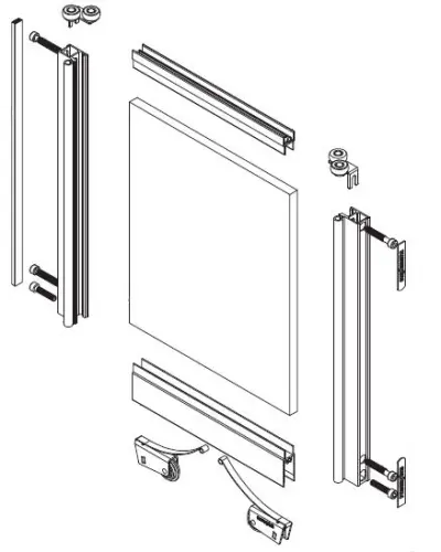 Комплекты раздвижных дверей Raumplus комплект профиля-купе раумплюс s41 neo на 2 двери, ширина шкафа до 2500 мм, серебро