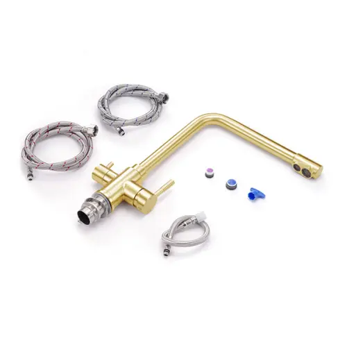 Смесители Avivacom смеситель кухонный avivacom с фильтрацией, золото