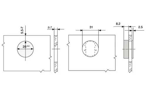 Петли мебельные Samsung IREX (Корея) петля samsung irex накладная 94°, для стеклянной двери от 4мм, с доводчиком, с мп