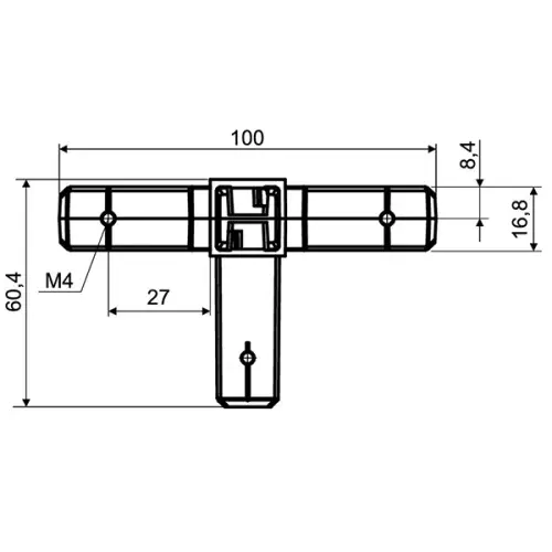 Система MODUS, черный А26 уголок соединительный 4l, черный, modus