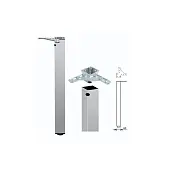 Опоры для столов опора регулируемая h 710 мм, 60*60, хром матовый