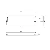 Ручки мебельные Metakor ручка мебельная hl-003m, 160мм, дуб