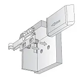 Навески для шкафов декор. крышка scarpi-4 серая правая