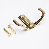 Крючки для одежды крючок 2х рожковый, золото