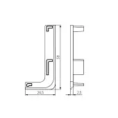 Золото матовое заглушка для l-образного профиля sola, правая, золотой пластик