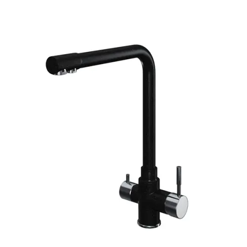 Смесители Polygran смеситель кухонный polygran вега с фильтрацией, черный