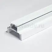 Белый глянец ручка-профиль вертикальный промежуточный c для плиты 16 мм, 3000мм, белый глянец