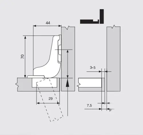 Петли мебельные Samsung IREX (Корея) петля samsung irex вкладная 110°, с доводчиком, с мп (еврошурупы 2шт) new