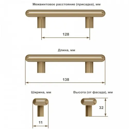 Ручка мебельная Cottage, 128мм, чугун Ручки мебельные Metakor ручка мебельная cottage, 128мм, чугун