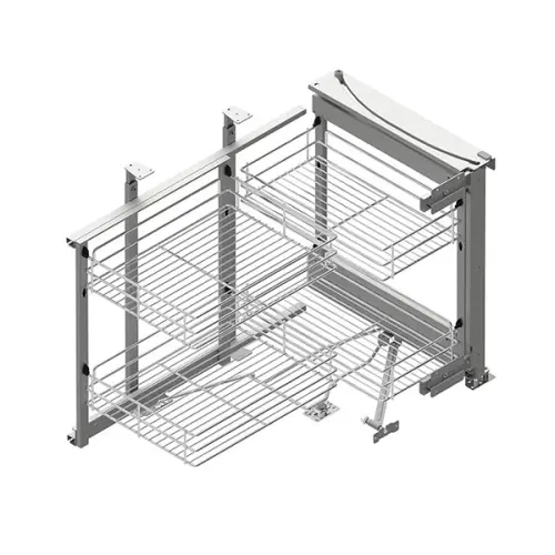 Решение для угловых тумб волшебный уголок maxima classic с доводчиком в модуль 900 мм, правый, хром