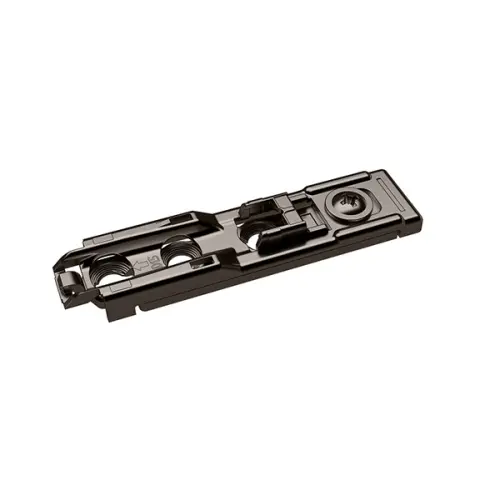 Петли мебельные Hettich (Германия) планка монтажная линейная sensys d1,5, с эксцентриком, черный обсидиан