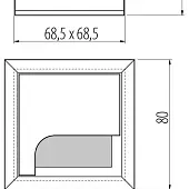 Заглушки для кабель канала, вент.решетки заглушка кабель канала мерида 80*80, алюминий