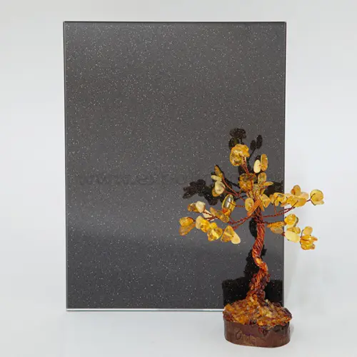 Стекло интерьерное AGC  стекло lacobel black starlight, 4мм (1605*2550) (продажа кратно 0,5 листа)