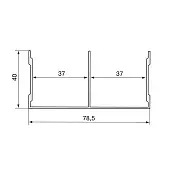 Направляющие/Упоры вн2 верхняя направляющая двойная 5900мм бейлис глянец