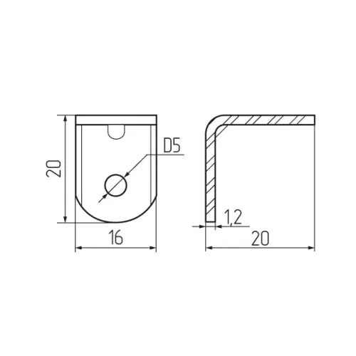 Мебельные уголки уголок крепежный, обливной дуб, металл/пластик