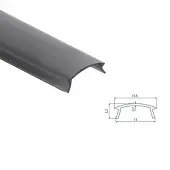 Чёрный  рассеиватель для профиля, l3000 чёрный матовый