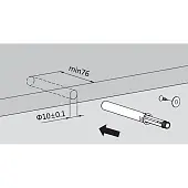 Подъемники поворотные подъемник dtc top stay sq new push (250-500мм), индекс 1800-4000, серый