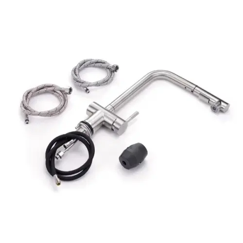 Смеситель кухонный Avivacom с выдвижным изливом, сатин Смесители Avivacom смеситель кухонный avivacom с выдвижным изливом, сатин