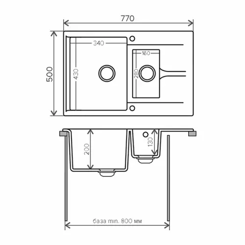 Мойки Polygran мойка кухонная polygran модель brig 770 черный