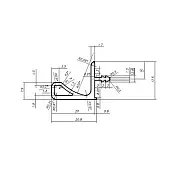 Белый глянец ручка-профиль горизонтальный для полок 16мм, 4100мм, белый глянец