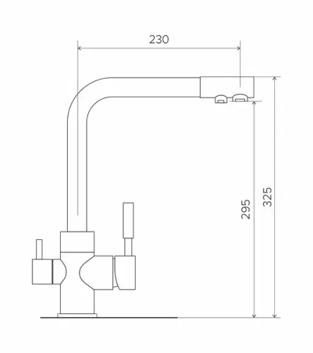 Смесители Polygran смеситель кухонный polygran high duo с фильтрацией, белый хлопок