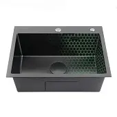 Мойки кухонные Avivacom мойка кухонная aviva модель bd6045, нано черный декор