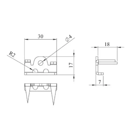 Крепёж для дерева Гвоздэк крепеж гвоздэк твинмини, гальванический цинк, цвет серебро (200шт/уп.)