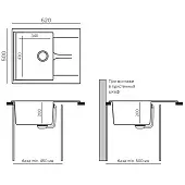 Мойки Polygran мойка кухонная polygran модель gals 620 серый